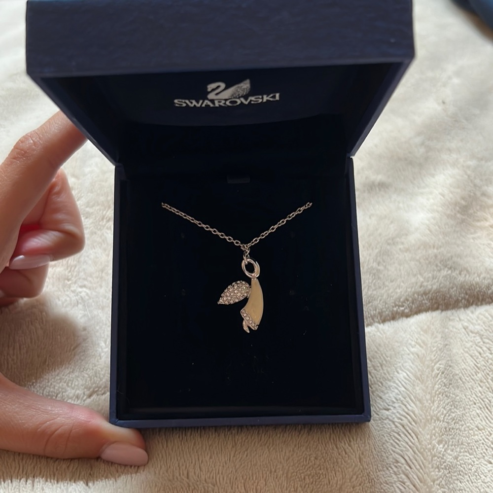 Swarovski angel necklace